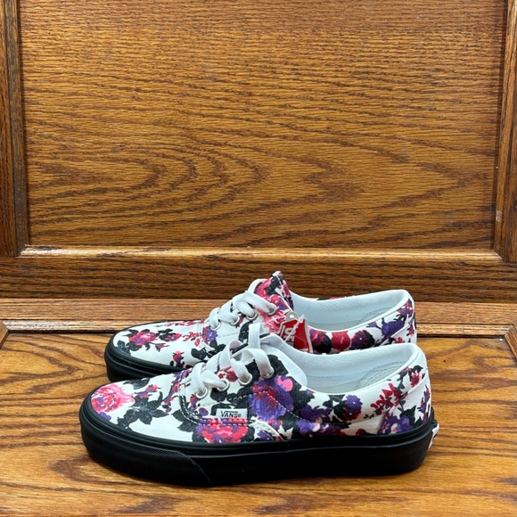 Vans Era Florals White Black Shoes - Picture 2 of 9